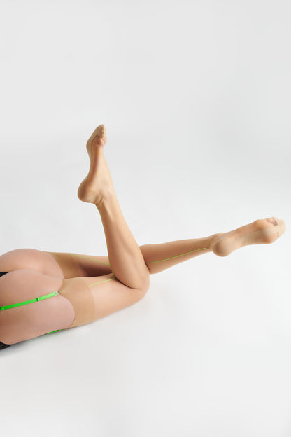 Nahtstrümpfe mit gerolltem Schnitt 15D - Legwear